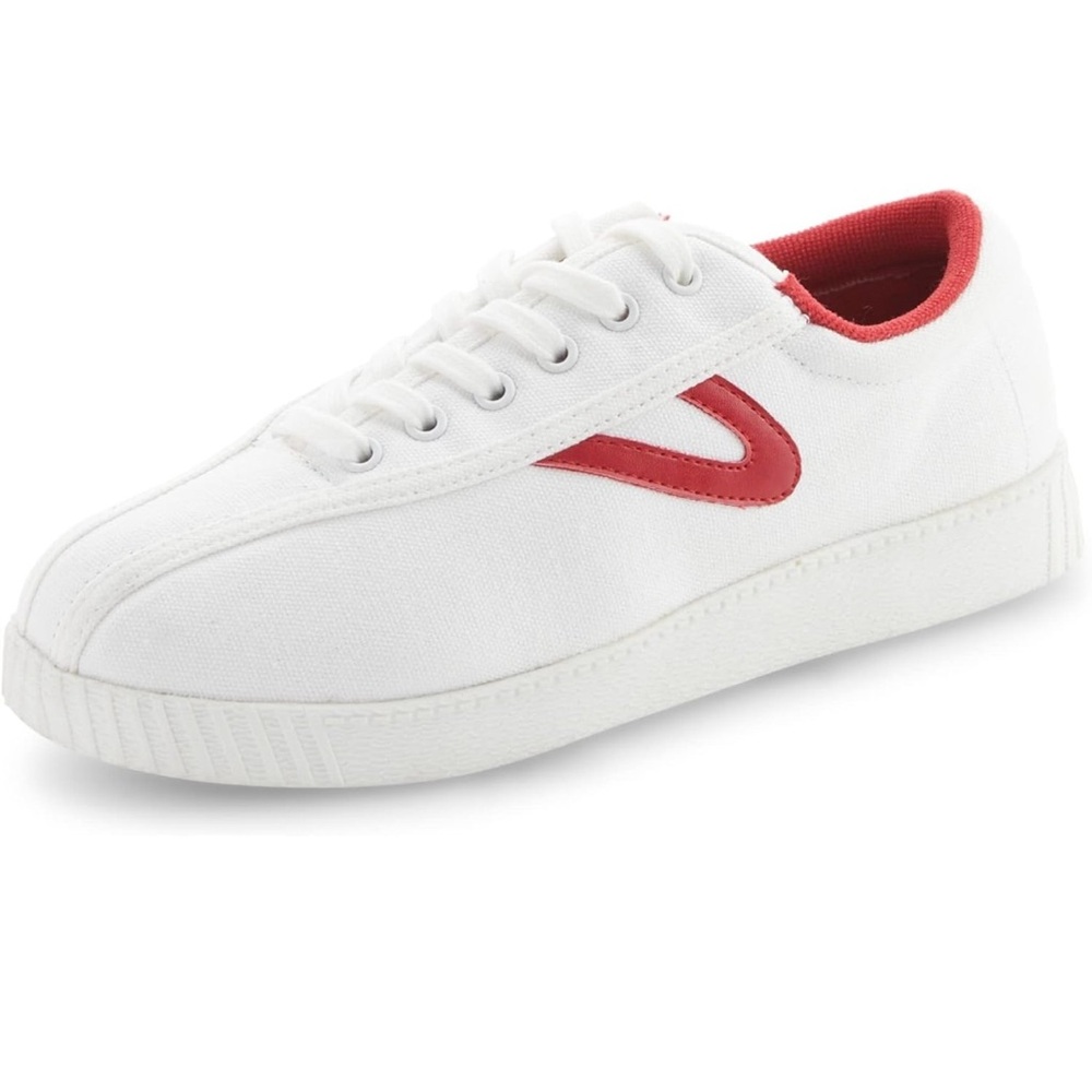 Tretorn size 8 M style Nylite. Color white/red . Eco ortholite. sneakers.